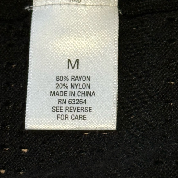 Roz& Ali From Dressbarn cardigan Color Black Size Small for Women - Picture 8 of 8